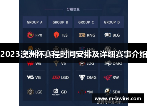 2023澳洲杯赛程时间安排及详细赛事介绍